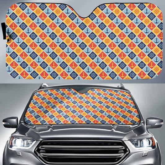 Sailor Anchor Car Sunshade Custom Pattern Car Accessories - Gearcarcover - 1