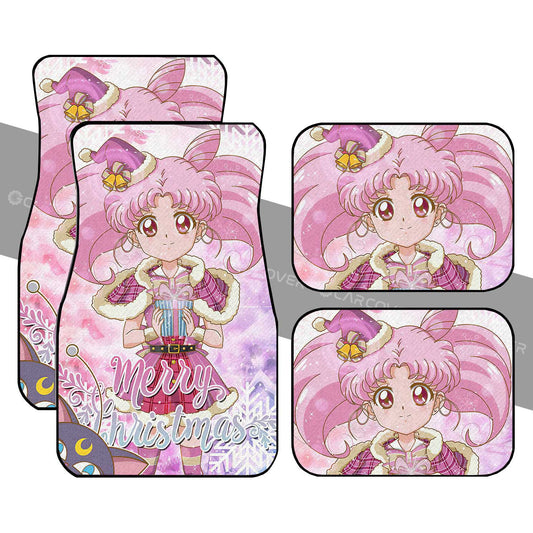 Sailor Chibi Moon Merry Christmas Car Floor Mats Custom Anime Sailor Moon Car Accessories - Gearcarcover - 1