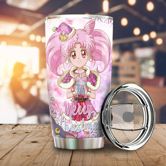Sailor Chibi Moon Merry Christmas Tumbler Cup Custom Anime Sailor Moon Car Accessories - Gearcarcover - 1