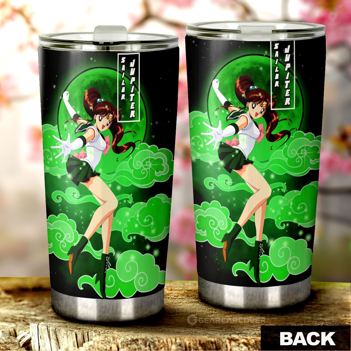 Sailor Jupiter Tumbler Cup Custom Sailor Moon Anime Car Interior Accessories - Gearcarcover - 3