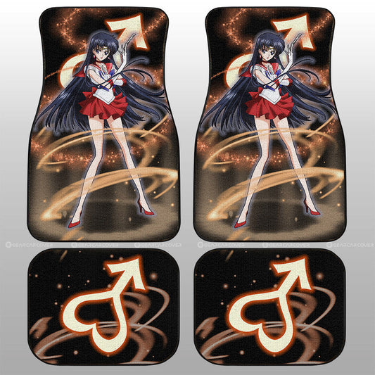 Sailor Mars Car Floor Mats Custom Sailor Moon Anime Car Accessories - Gearcarcover - 1