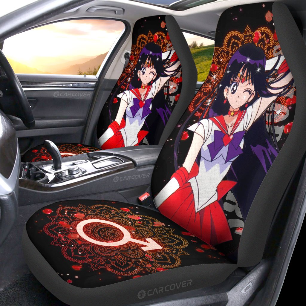 Sailor Mars Car Seat Covers Custom Anime Sailor Moon Car Interior Accessories - Gearcarcover - 2