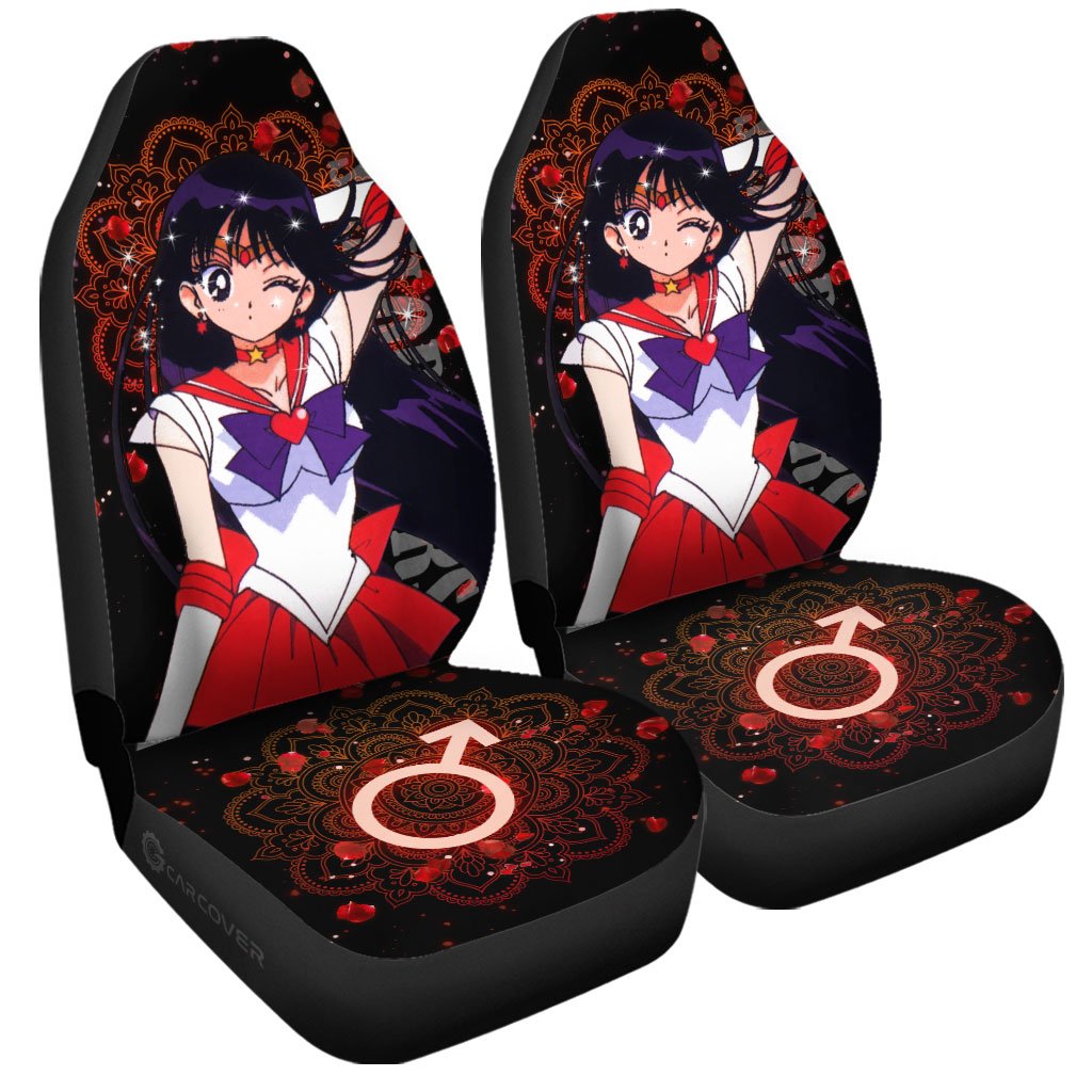 Sailor Mars Car Seat Covers Custom Anime Sailor Moon Car Interior Accessories - Gearcarcover - 3