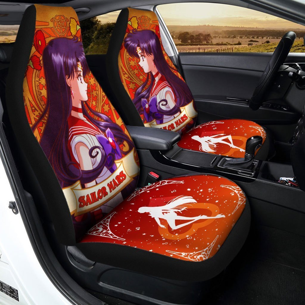 Sailor Mars Car Seat Covers Custom Sailor Moon Anime Car Accessories - Gearcarcover - 2