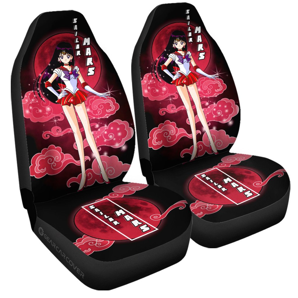 Sailor Mars Car Seat Covers Custom Sailor Moon Anime Car Interior Accessories - Gearcarcover - 3