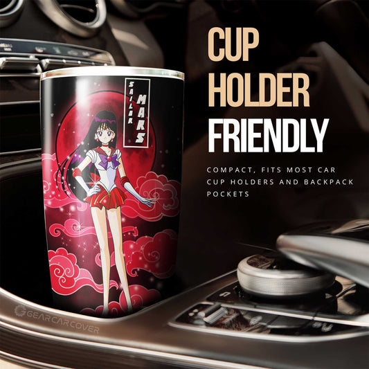 Sailor Mars Tumbler Cup Custom Sailor Moon Anime Car Interior Accessories - Gearcarcover - 2