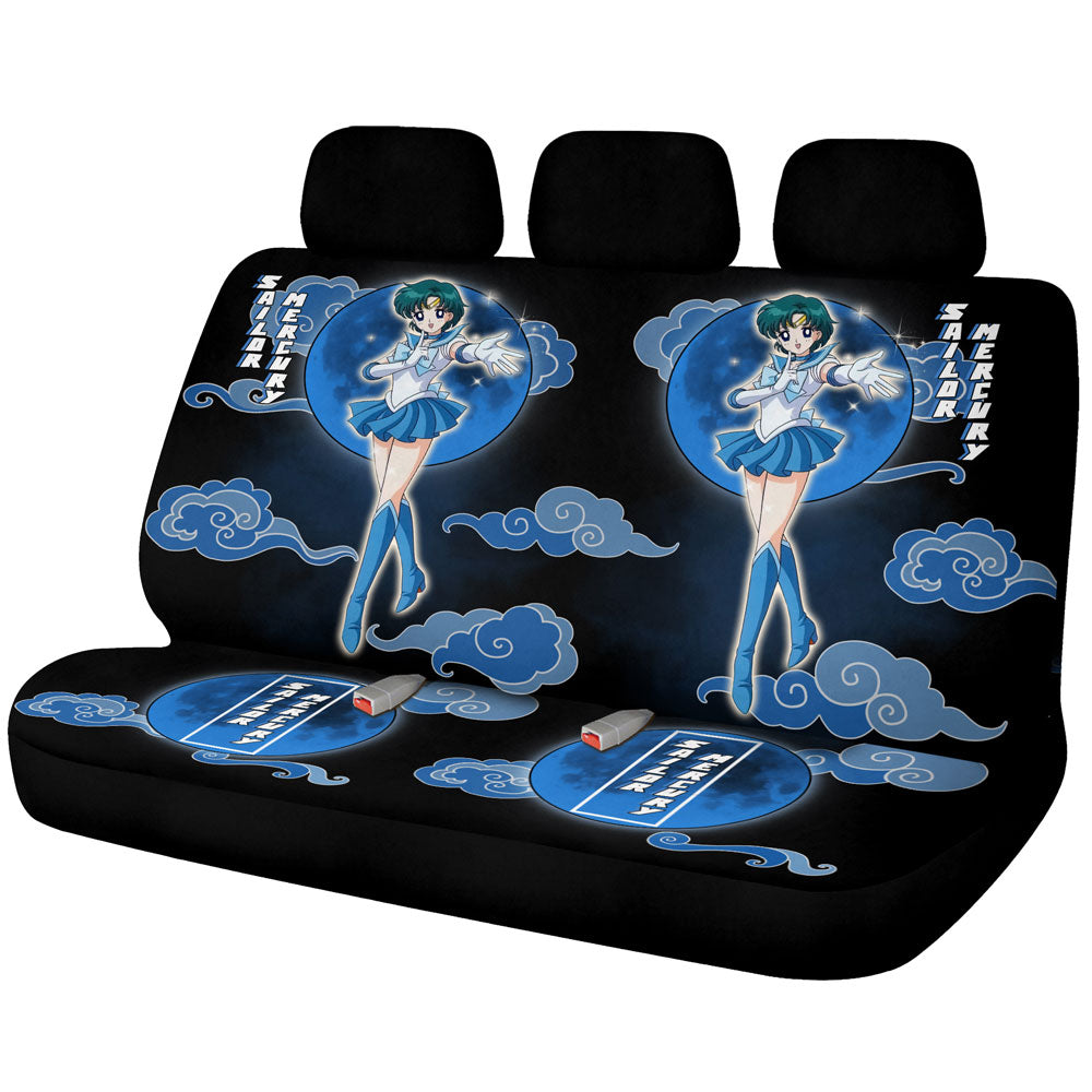 Sailor Mercury Car Back Seat Covers Custom Sailor Moon Anime Car Accessories - Gearcarcover - 1