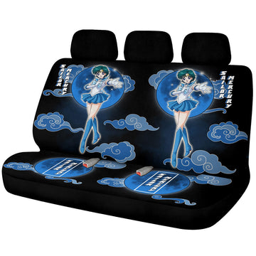 Sailor Mercury Car Back Seat Covers Custom Sailor Moon Anime Car Accessories - Gearcarcover - 1