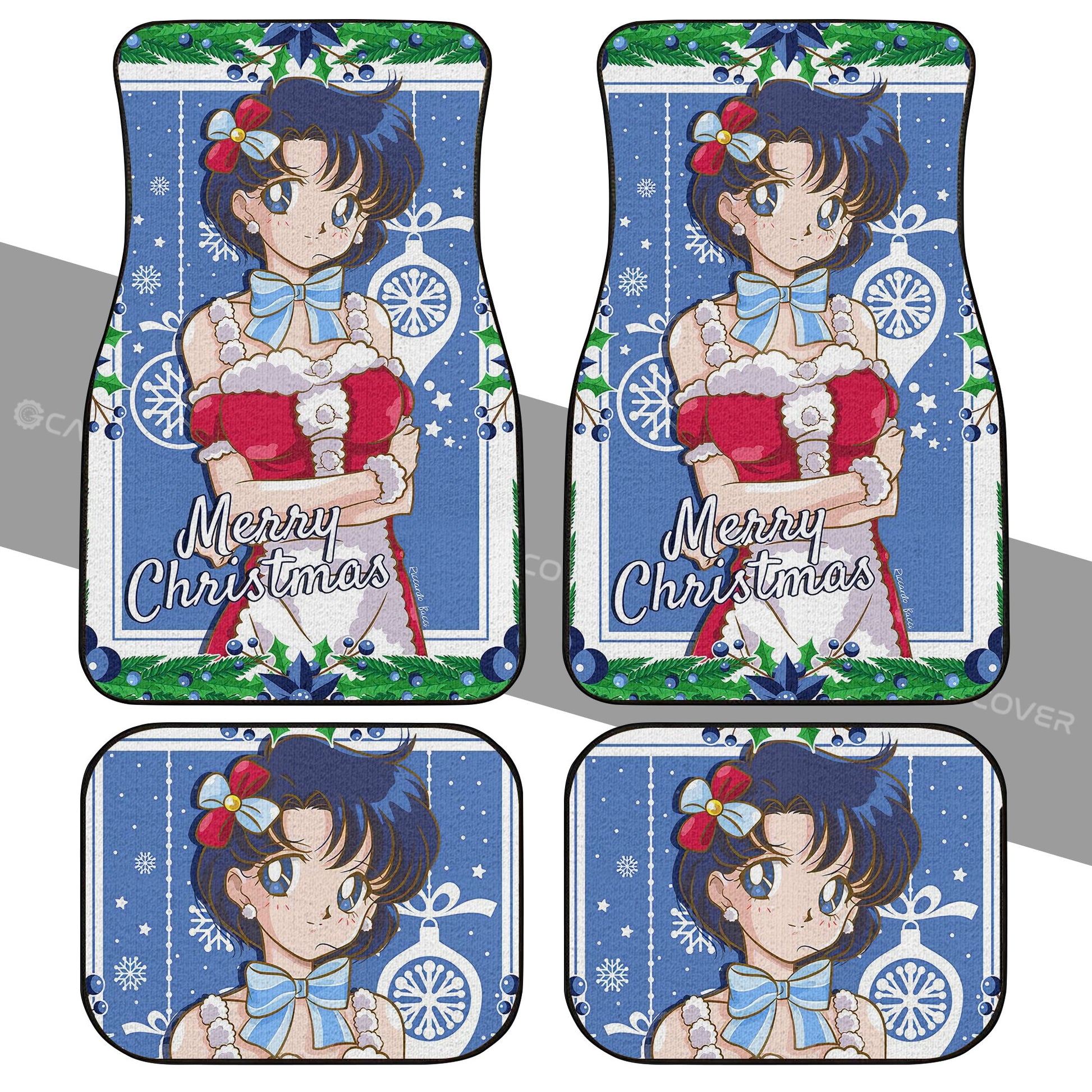 Sailor Mercury Car Floor Mats Custom Christmas Sailor Moon Anime Car Accessories - Gearcarcover - 2