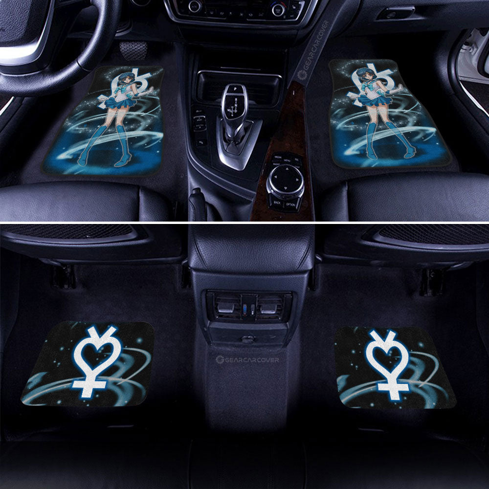 Sailor Mercury Car Floor Mats Custom Sailor Moon Anime Car Accessories - Gearcarcover - 2