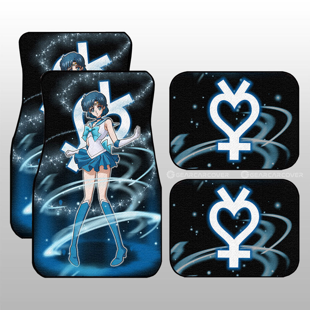 Sailor Mercury Car Floor Mats Custom Sailor Moon Anime Car Accessories - Gearcarcover - 3