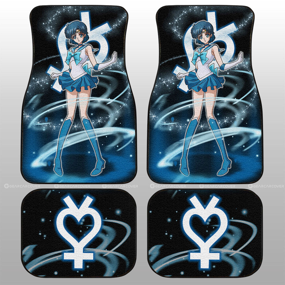 Sailor Mercury Car Floor Mats Custom Sailor Moon Anime Car Accessories - Gearcarcover - 1