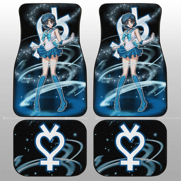 Sailor Mercury Car Floor Mats Custom Sailor Moon Anime Car Accessories - Gearcarcover - 1