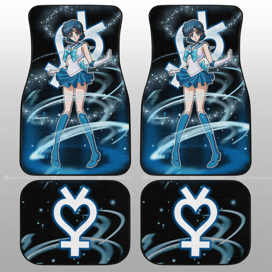 Sailor Mercury Car Floor Mats Custom Sailor Moon Anime Car Accessories - Gearcarcover - 1