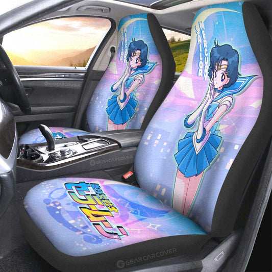 Sailor Mercury Car Seat Covers Custom Sailor Moon Anime For Car Decoration - Gearcarcover - 2