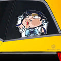 Sailor Mercury Hitting Glass Car Sticker Custom Sailor Moon Anime Car Accessories For Anime Fans - Gearcarcover - 2