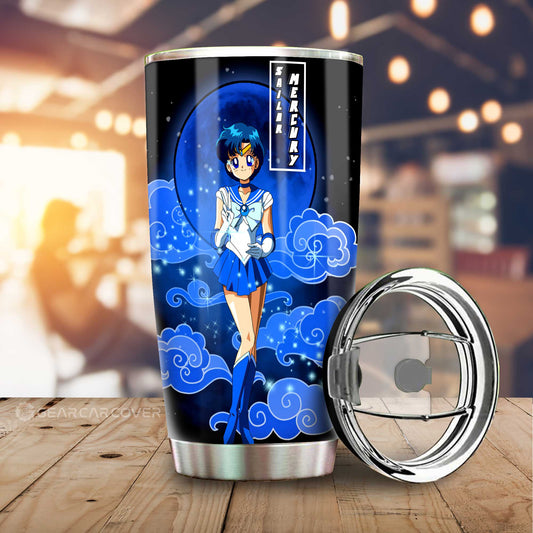 Sailor Mercury Tumbler Cup Custom Sailor Moon Anime Car Accessories - Gearcarcover - 1