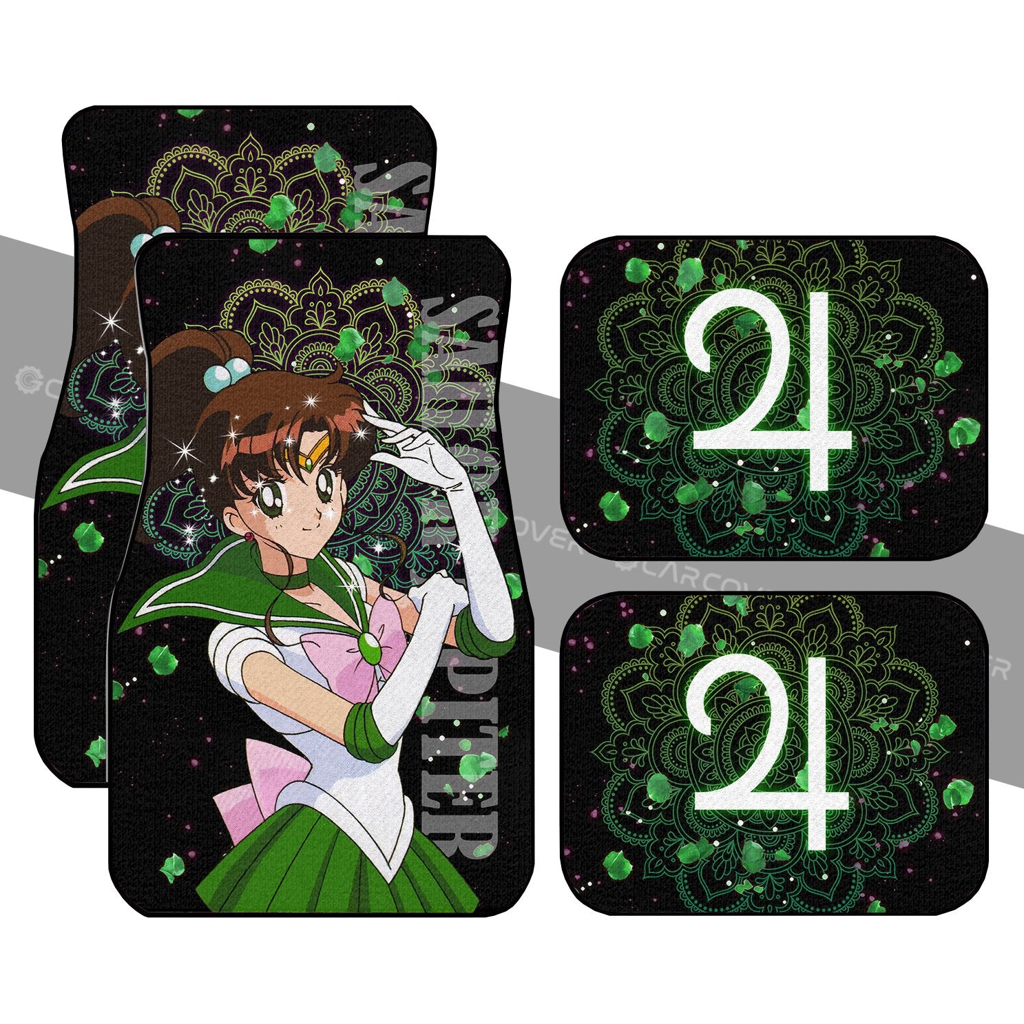 Sailor Moon Car Floor Mats Custom Anime Sailor Jupiter Car Accessories - Gearcarcover - 1