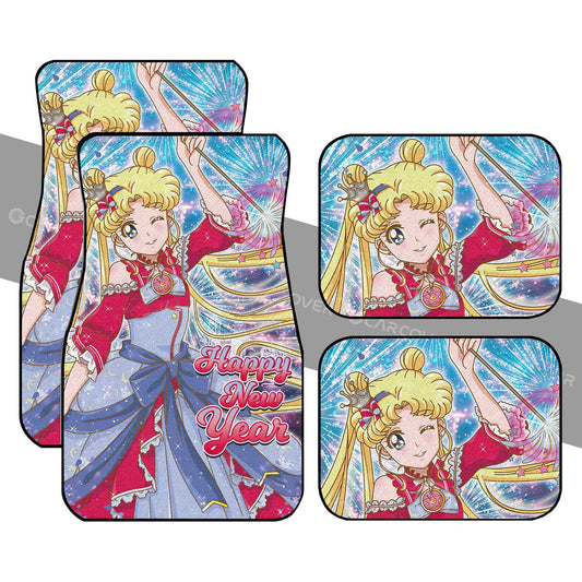 Sailor Moon Car Floor Mats Custom Happy New Year Anime Car Accessories - Gearcarcover - 1