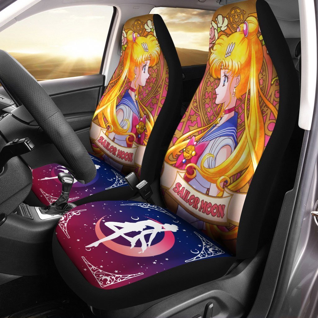 Sailor Moon Car Seat Covers Custom Anime Sailor Moon Car Accessories - Gearcarcover - 1