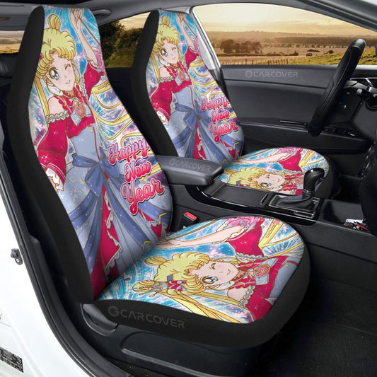 Sailor Moon Car Seat Covers Custom Happy New Year Anime Car Accessories - Gearcarcover - 1