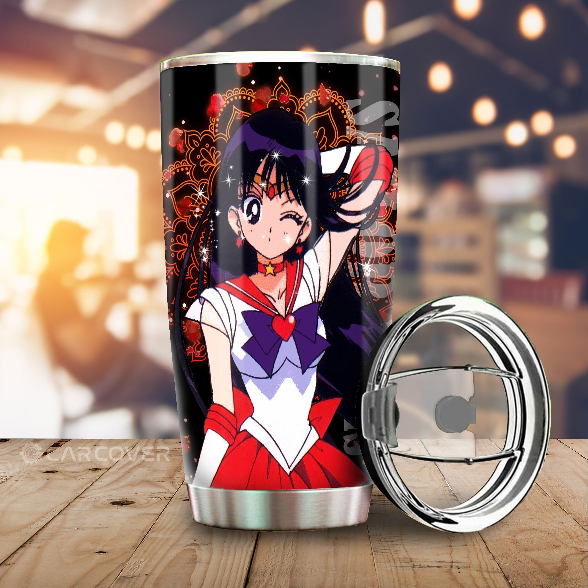 Sailor Moon Tumbler Cup Custom Sailor Mars Anime Car Accessories - Gearcarcover - 1