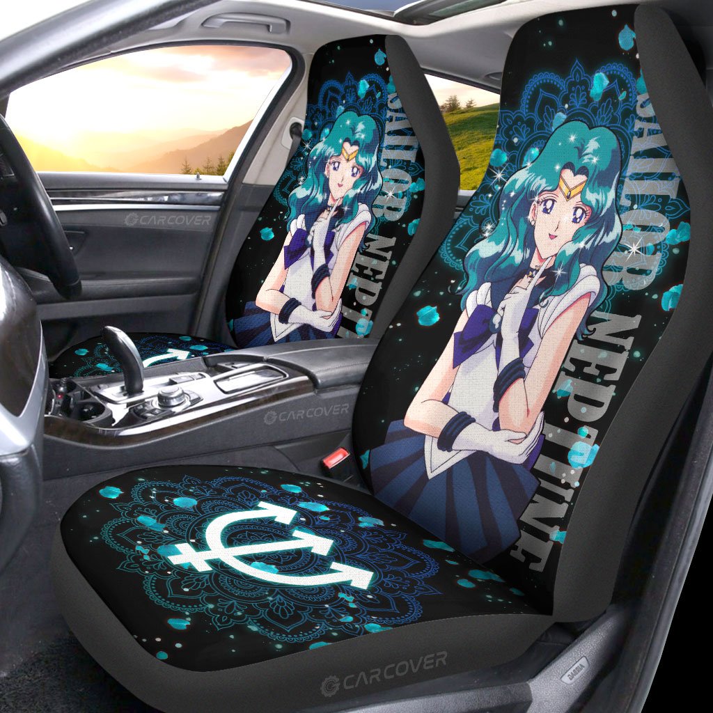 Sailor Neptune Car Seat Covers Custom Sailor Moon Anime Car Accessories - Gearcarcover - 2