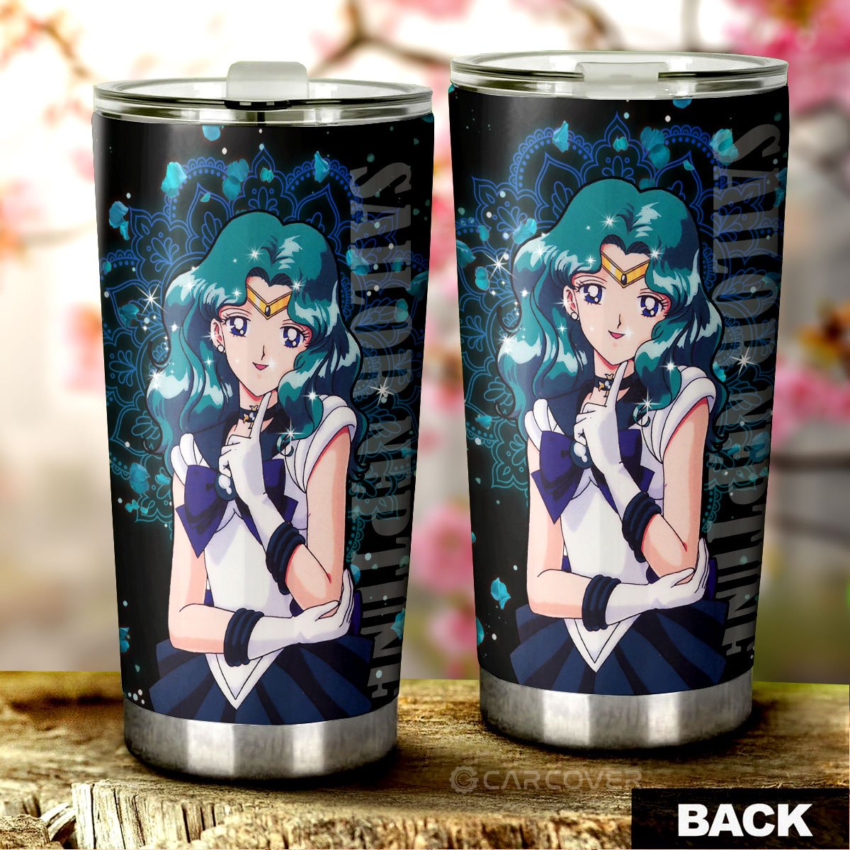 Sailor Neptune Tumbler Cup Custom Sailor Moon Anime Car Accessories - Gearcarcover - 3