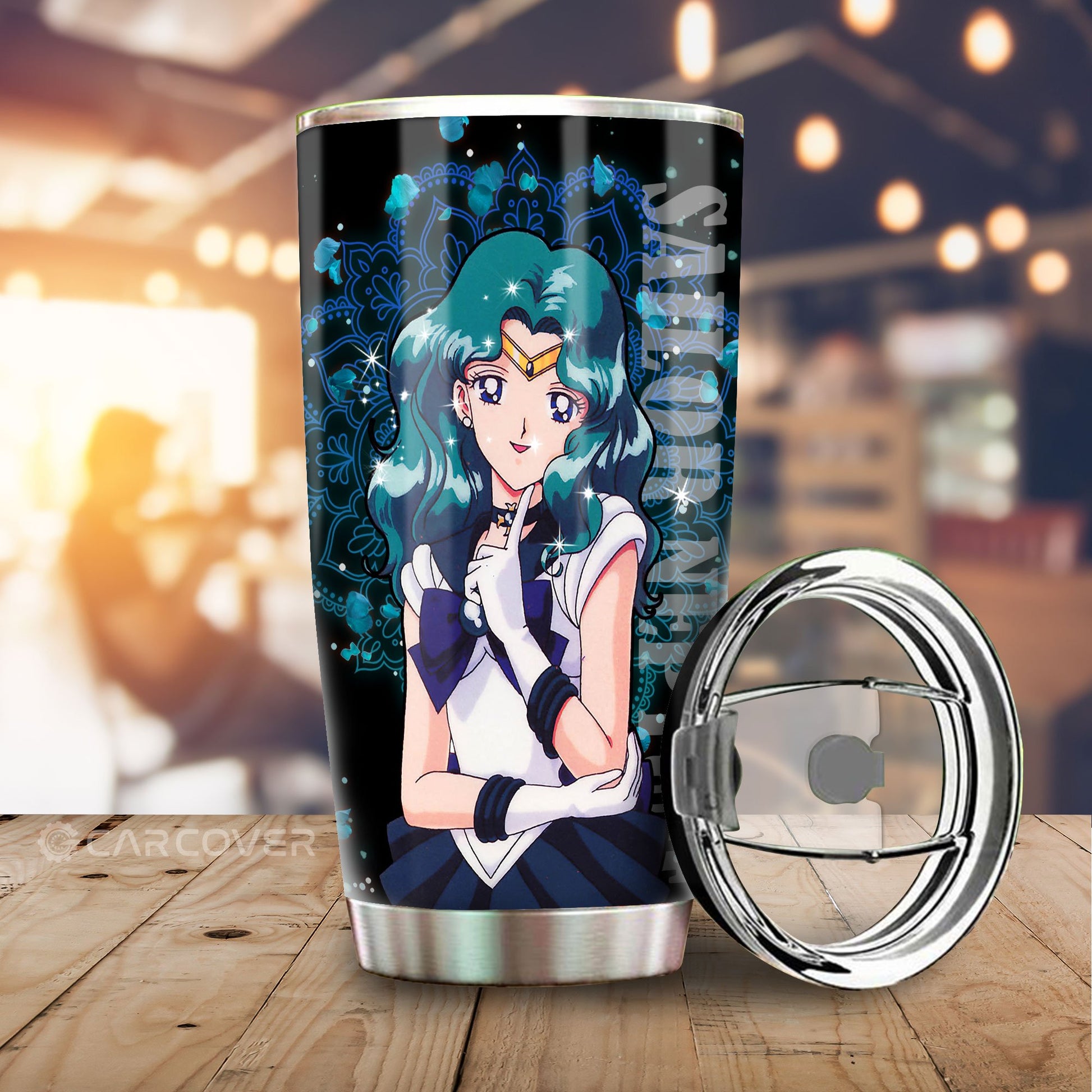 Sailor Neptune Tumbler Cup Custom Sailor Moon Anime Car Accessories - Gearcarcover - 1
