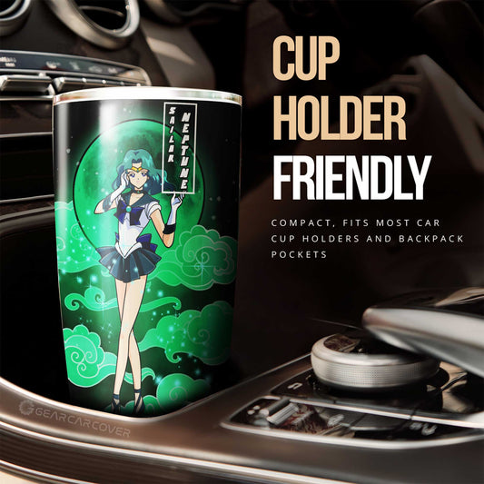 Sailor Neptune Tumbler Cup Custom Sailor Moon Anime Car Interior Accessories - Gearcarcover - 2