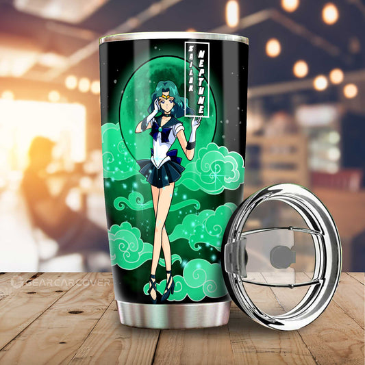 Sailor Neptune Tumbler Cup Custom Sailor Moon Anime Car Interior Accessories - Gearcarcover - 1