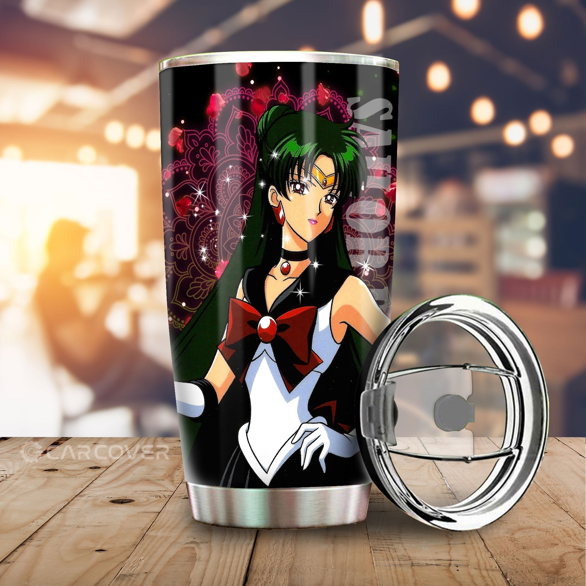 Sailor Pluto Tumbler Cup Custom Sailor Moon Anime Car Interior Accessories - Gearcarcover - 1