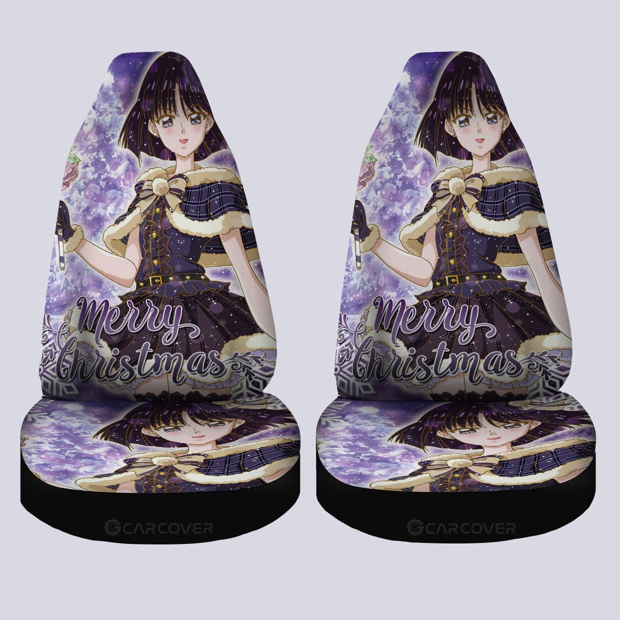 Sailor Saturn Car Seat Covers Custom Sailor Moon Anime Car Accessories Merry Christmas - Gearcarcover - 4