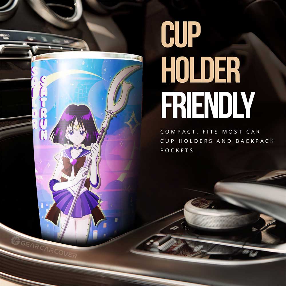 Sailor Saturn Tumbler Cup Custom Sailor Moon Anime Car Interior Accessories - Gearcarcover - 2