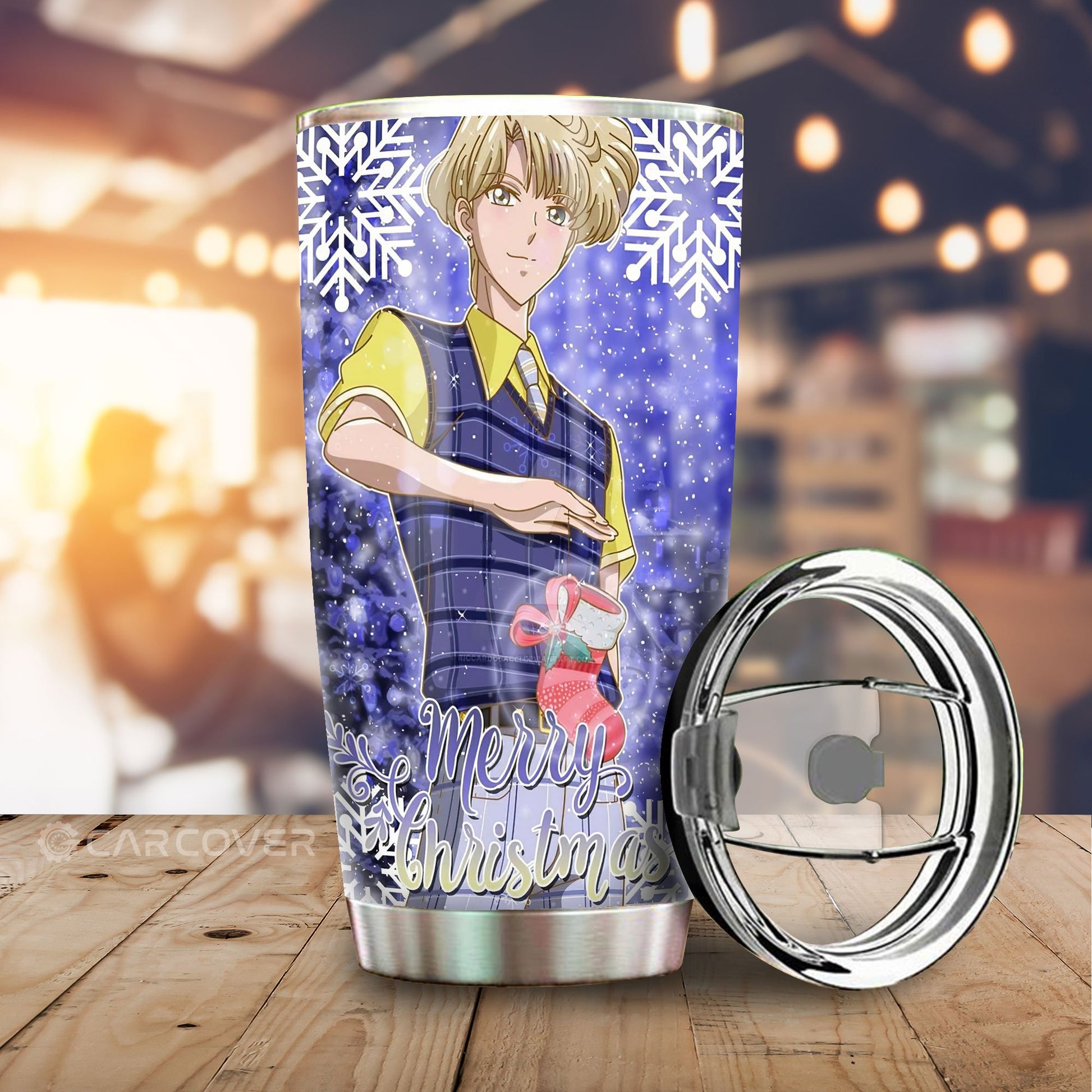 Sailor Uranus Tumbler Cup Custom Sailor Moon Anime Car Accessories Merry Christmas - Gearcarcover - 1