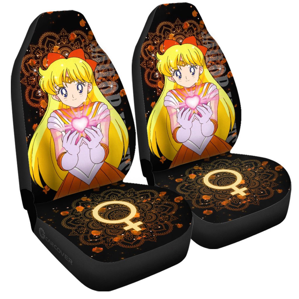 Sailor Venus Car Seat Covers Custom Anime Sailor Moon Car Interior Accessories - Gearcarcover - 3