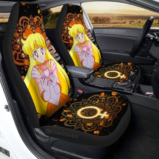 Sailor Venus Car Seat Covers Custom Anime Sailor Moon Car Interior Accessories - Gearcarcover - 1