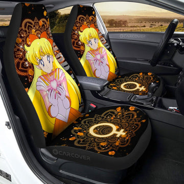 Sailor Venus Car Seat Covers Custom Anime Sailor Moon Car Interior Accessories - Gearcarcover - 1