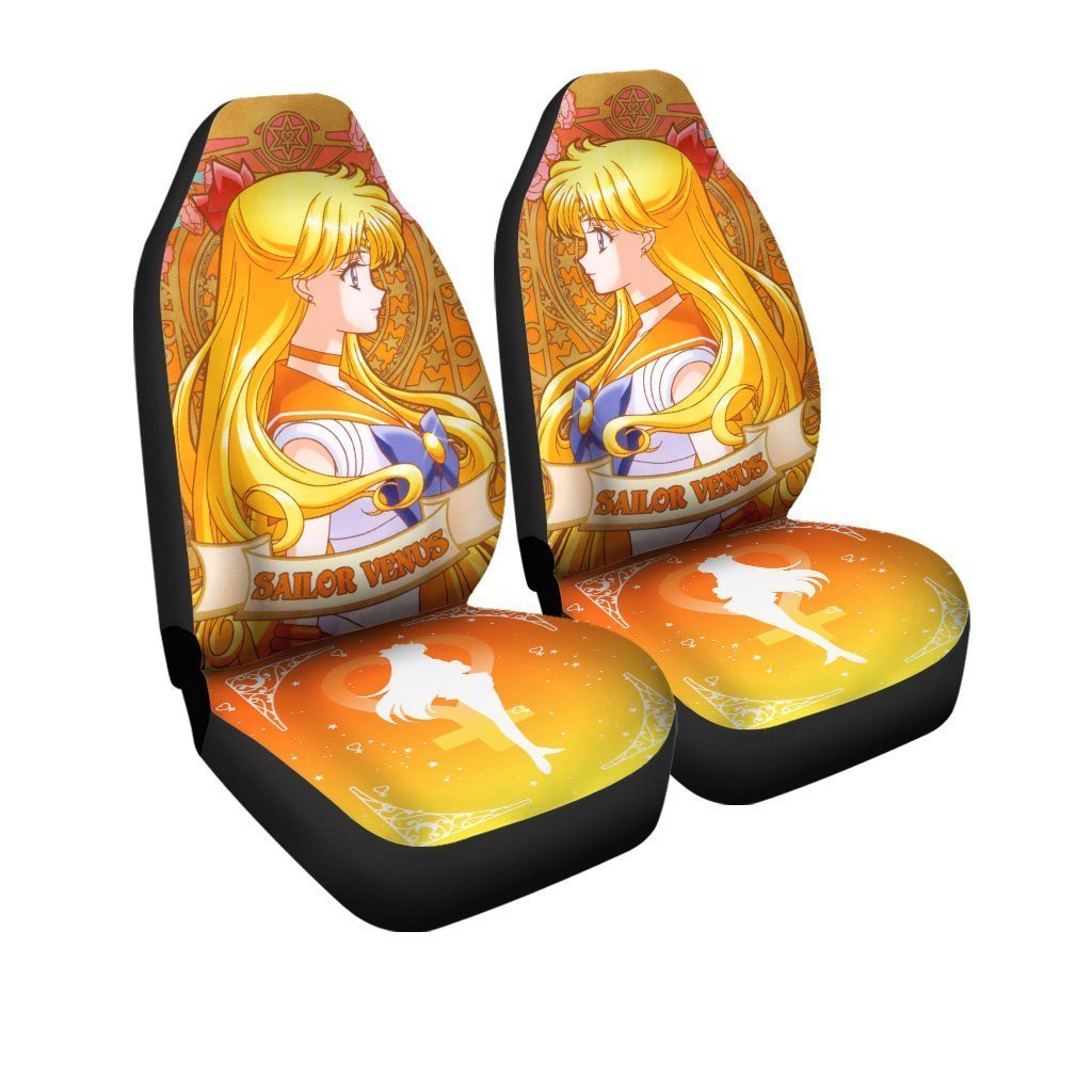 Sailor Venus Car Seat Covers Custom Sailor Moon Anime Car Accessories Anime Gifts - Gearcarcover - 3