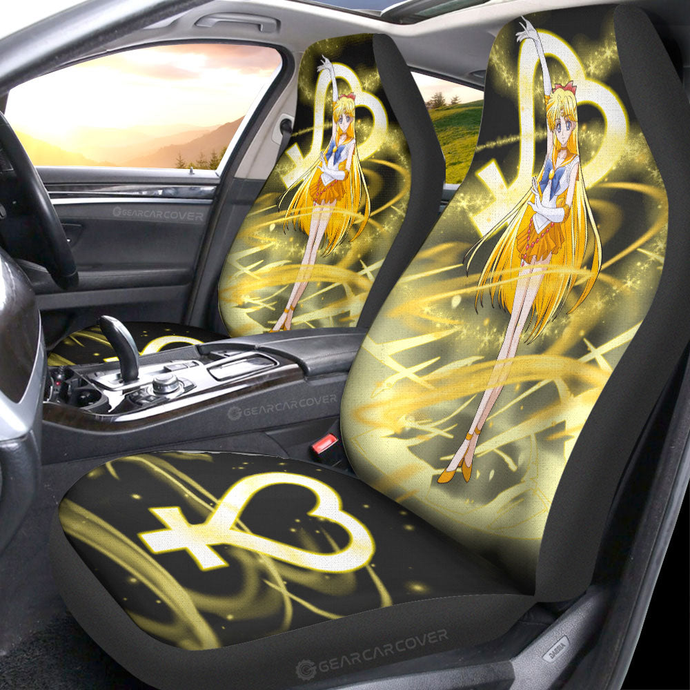 Sailor Venus Car Seat Covers Custom Sailor Moon Anime Car Accessories - Gearcarcover - 4