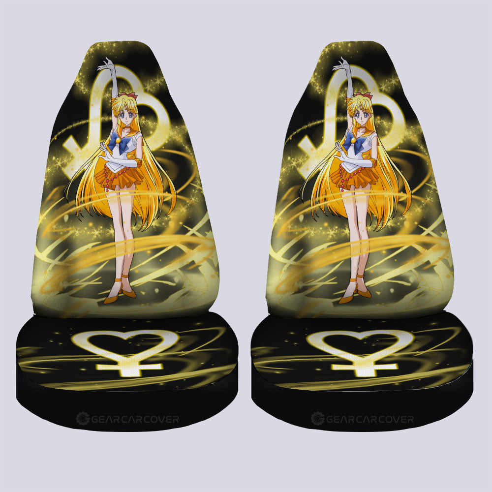 Sailor Venus Car Seat Covers Custom Sailor Moon Anime Car Accessories - Gearcarcover - 2