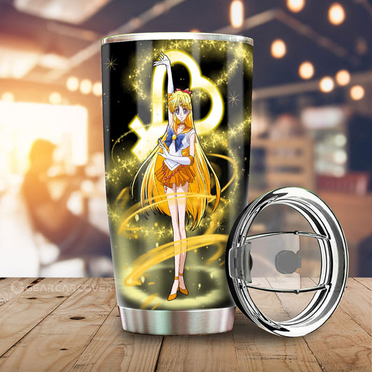 Sailor Venus Tumbler Cup Custom Sailor Moon Anime Car Interior Accessories - Gearcarcover - 1