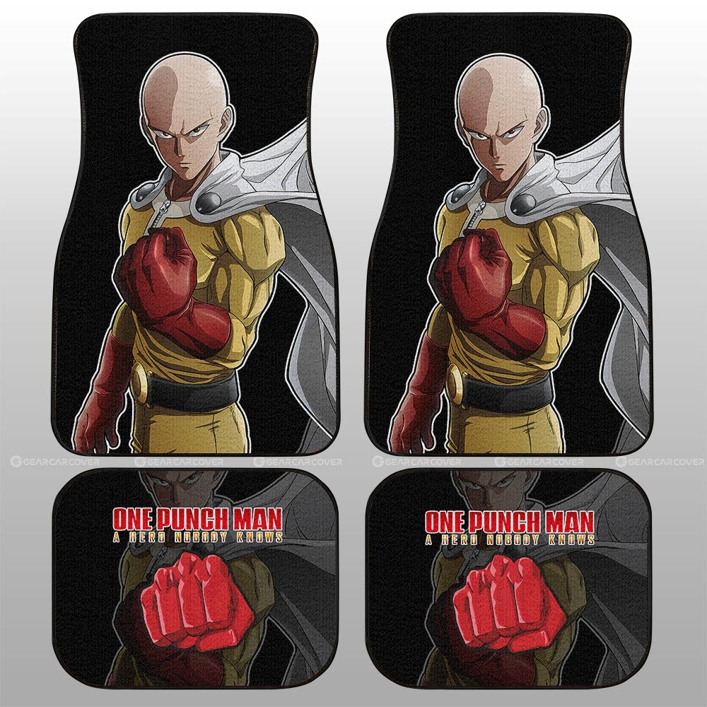 Saitama Car Floor Mats Custom Main Hero One Punch Man Anime Car Accessories - Gearcarcover - 2