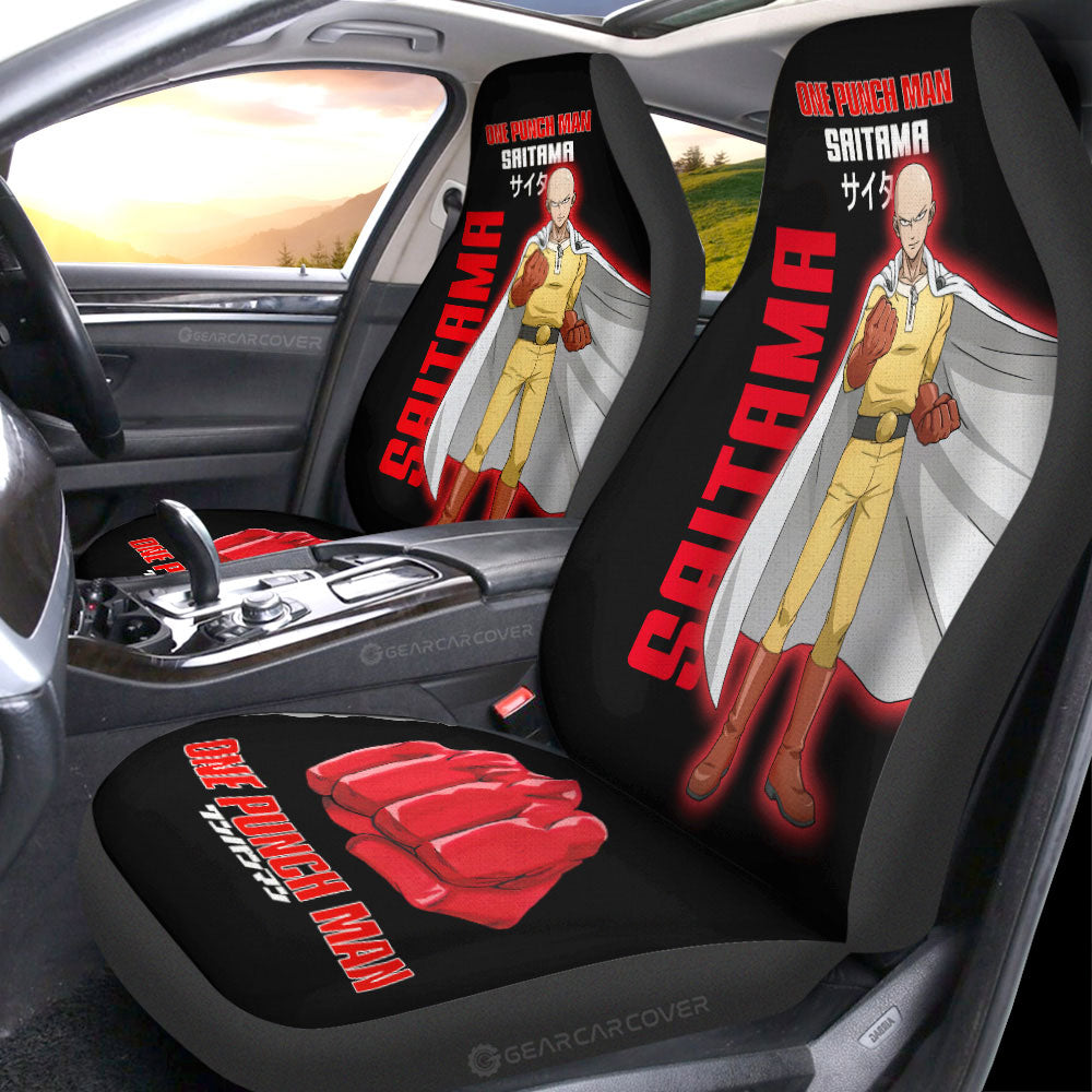 Saitama Car Seat Covers Custom One Punch Man Anime Car Accessories - Gearcarcover - 4