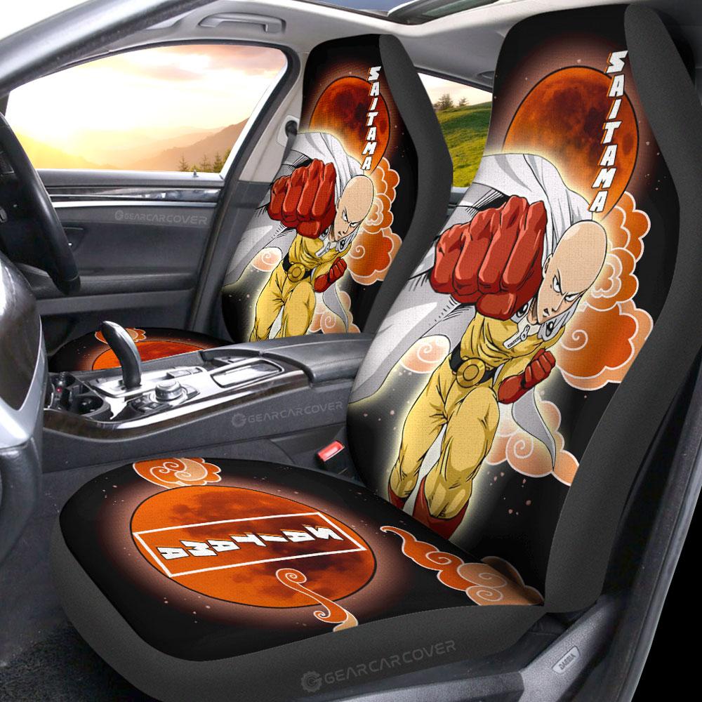 Saitama Car Seat Covers Custom One Punch Man Anime Car Accessories - Gearcarcover - 2