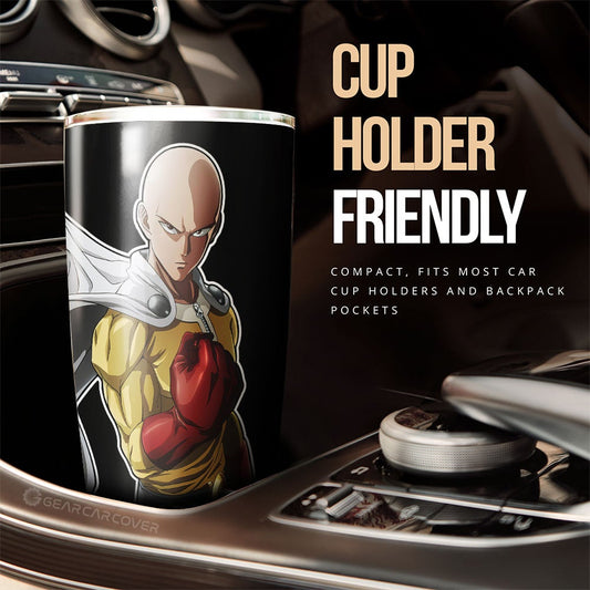 Saitama Tumbler Cup Custom Main Hero One Punch Man Anime Car Accessories - Gearcarcover - 2