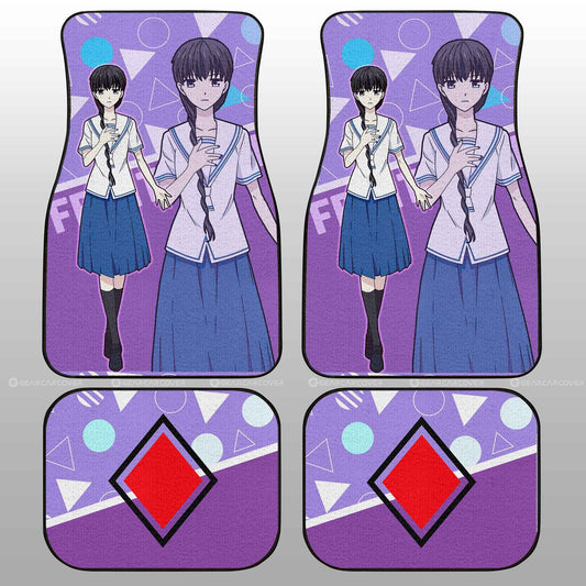 Saki Hanajima Car Floor Mats Custom Fruit Basket Anime Car Accessories - Gearcarcover - 2