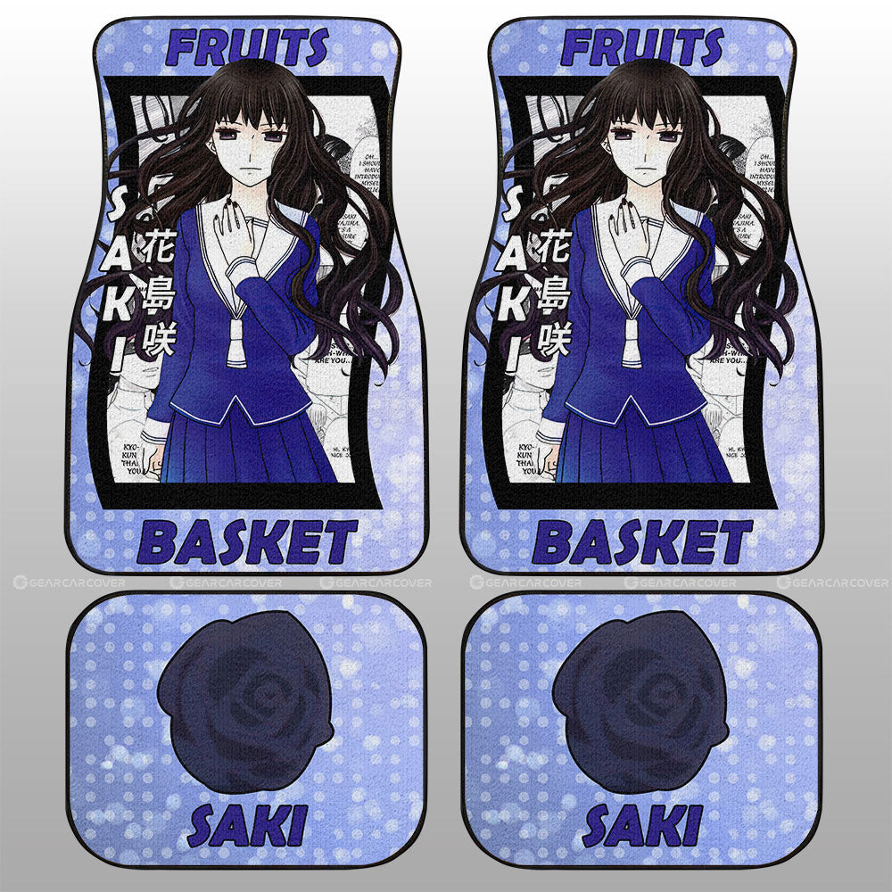 Saki Hanajima Car Floor Mats Custom Fruits Basket Anime Car Accessories - Gearcarcover - 1