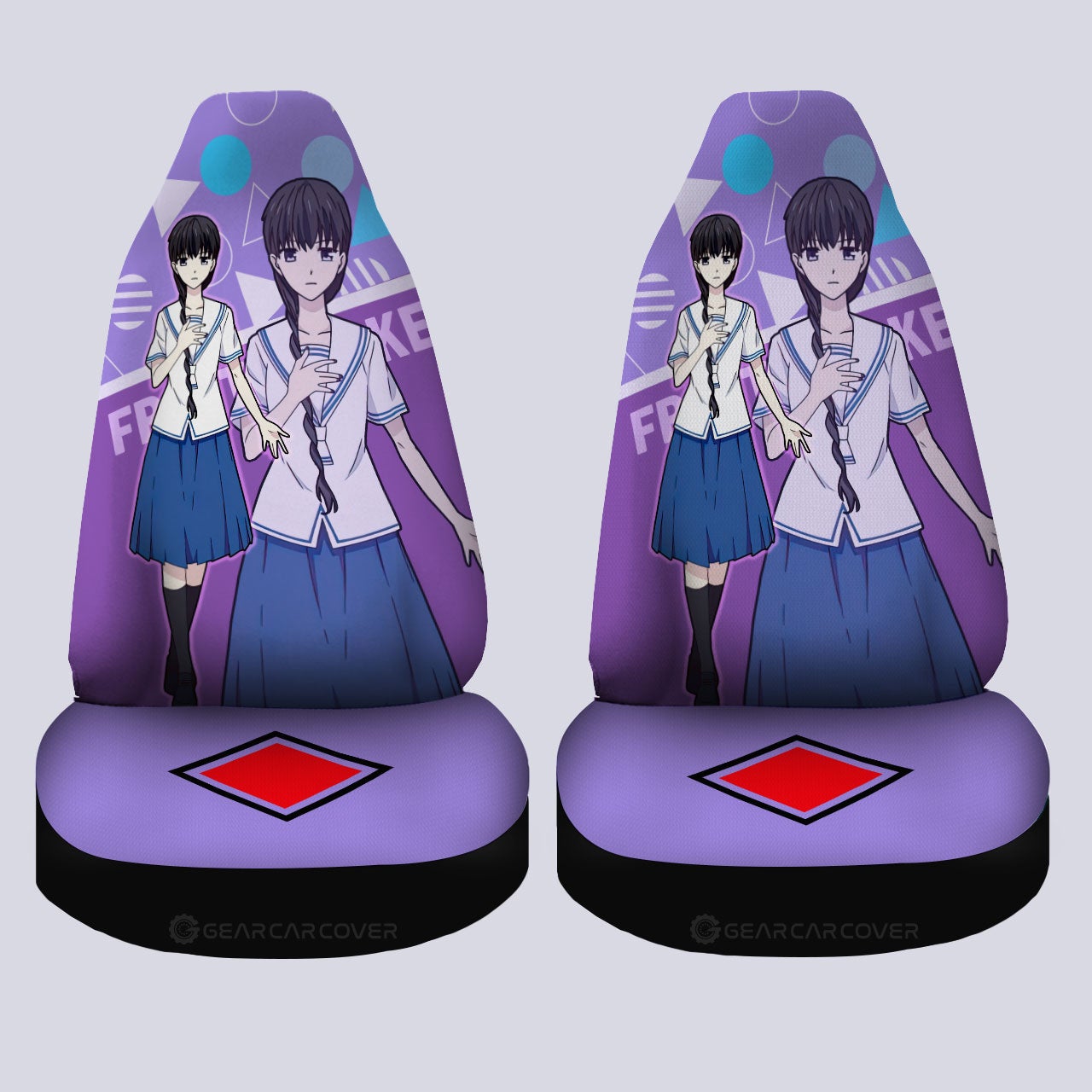Saki Hanajima Car Seat Covers Custom Fruit Basket Anime Car Accessories - Gearcarcover - 4