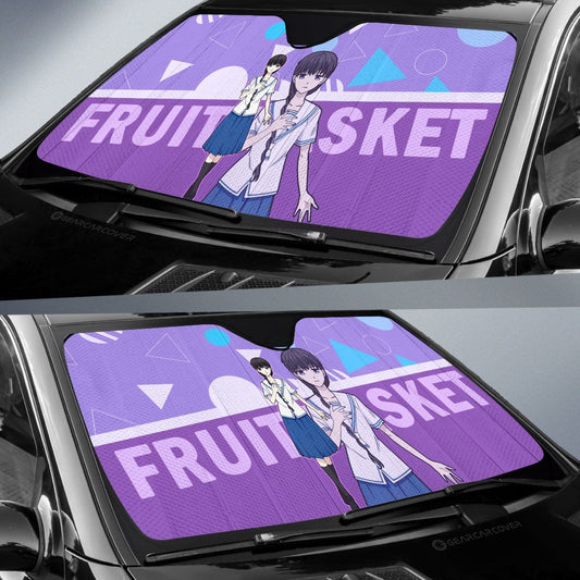 Saki Hanajima Car Sunshade Custom Fruit Basket Anime Car Accessories - Gearcarcover - 2
